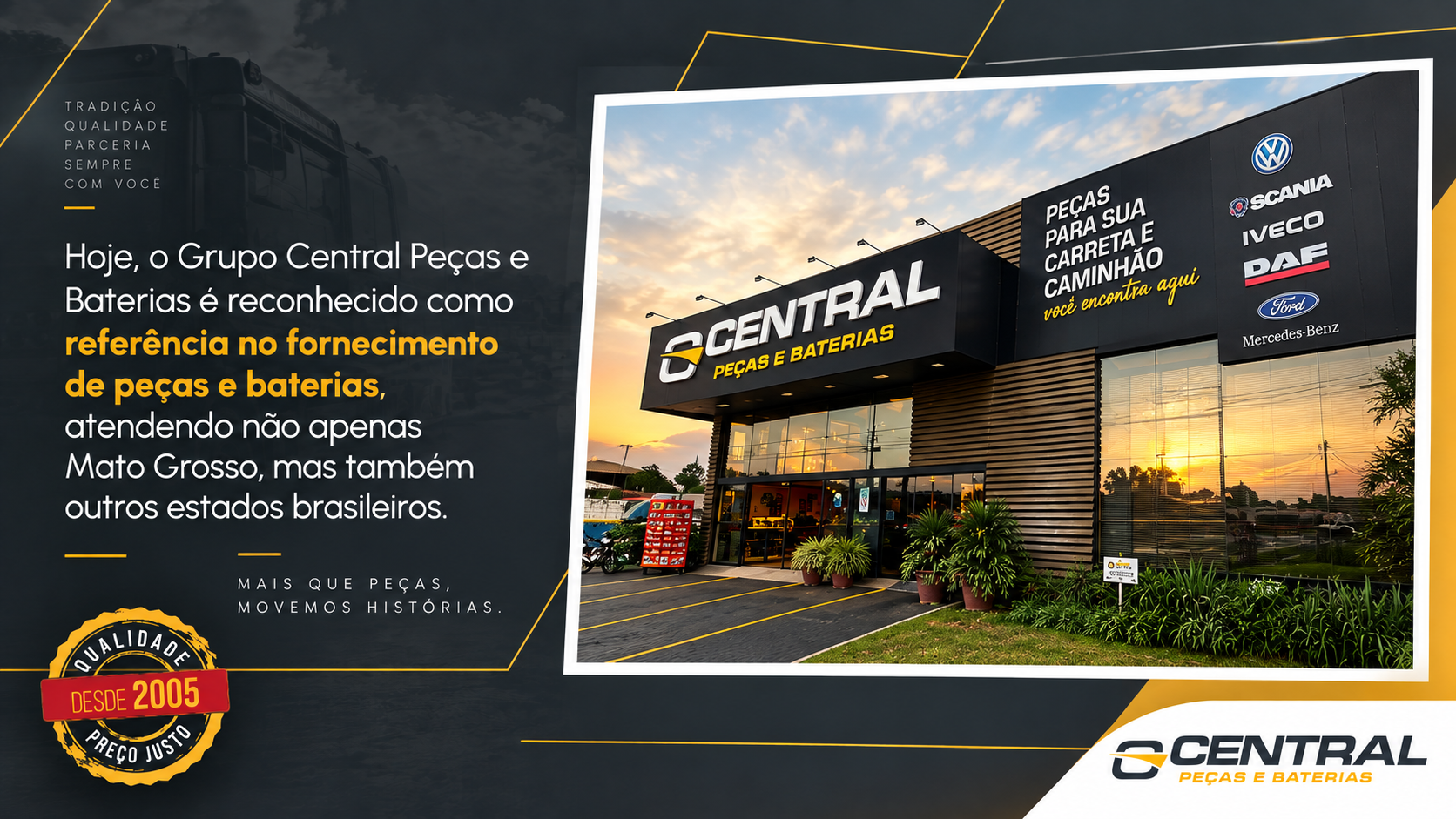 Central Peças e Baterias referência no fornecimento de peças e baterias